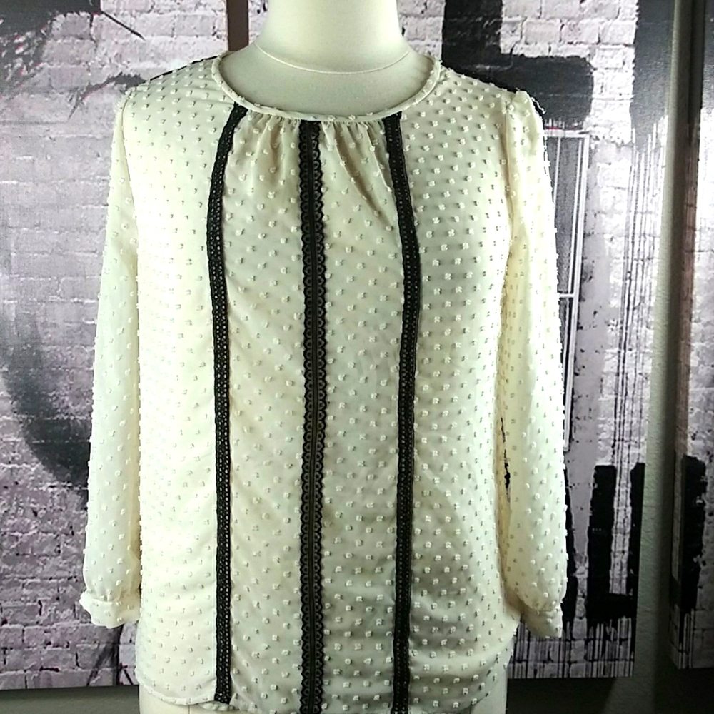 J. Crew Cream Blouse EUC